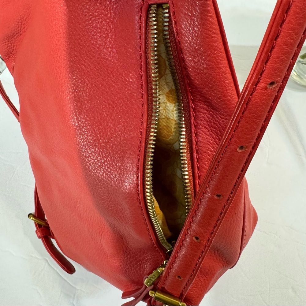 HOBO Blaze Bucket Coral Leather Backpack - Picture 4 of 14